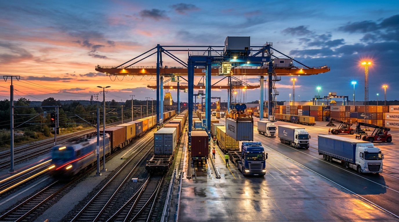 Intermodal Container Transfer and Rail Logistics